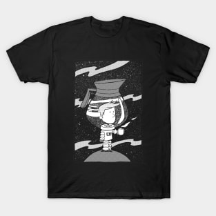 Java-naut Black and White T-Shirt